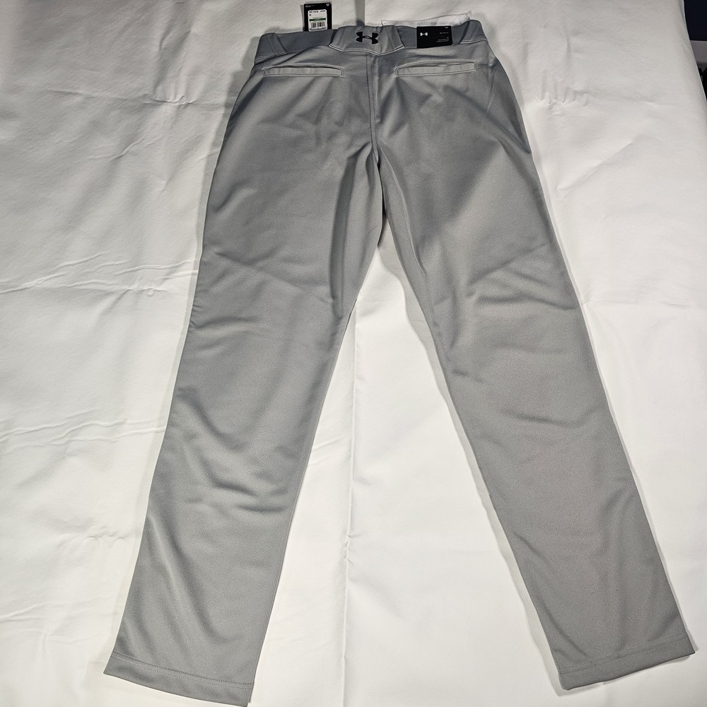 Under Armour Baseball Pants Mens LG Gray Utility‎ Relaxed Fit NWT - Picture 7 of 9